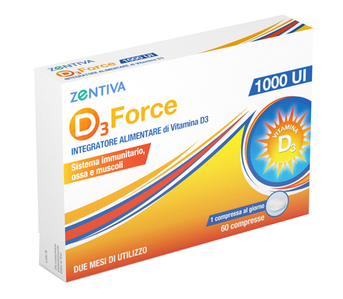 D3 FORCE ZENTIVA 1000UI 60 COMPRESSE - FarmaLucia