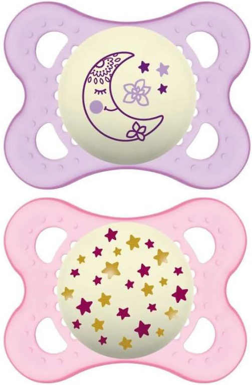 MAM SUCCHIETTO ORIGINAL NIGHT 2-6 MESI SILICONE FEMMINA 2 PEZZI - FarmaLucia