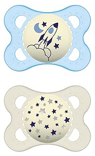 MAM SUCCHIETTO ORIGINAL NIGHT 2-6 MESI SILICONE MASCHIO 2 PEZZI - FarmaLucia