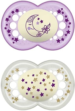 MAM SUCCHIETTO ORIGINAL NIGHT 6+ MESI SILICONE FEMMINA 2 PEZZI - FarmaLucia