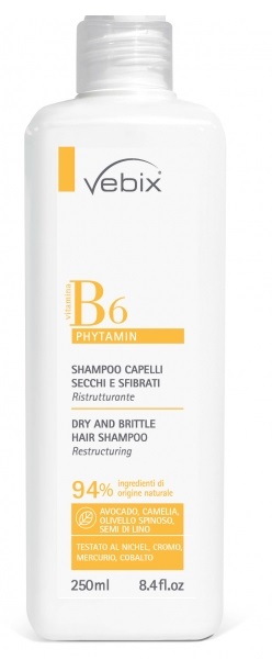 VEBIX PHYTAMIN B6 SHAMPOO CAPELLI SECCHI SFIBRATI RISTRUTTURANTE 250 ML - FarmaLucia