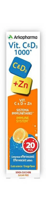 VITAMINE VIT C&D+ZN 20 COMPRESSE EFFERVESCENTI - FarmaLucia
