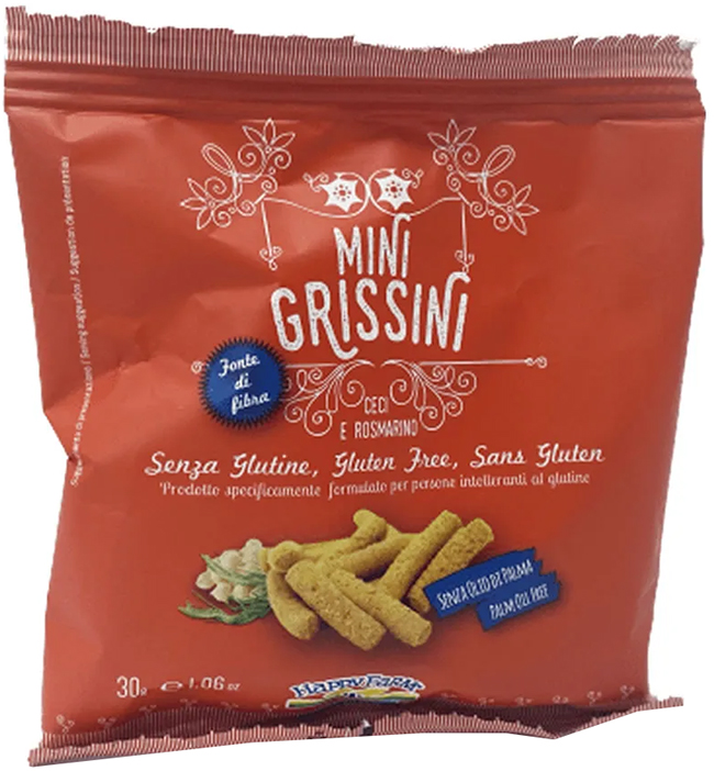 HAPPY FARM MINI GRISSINI CECI/ROSMARINO 30 G - FarmaLucia