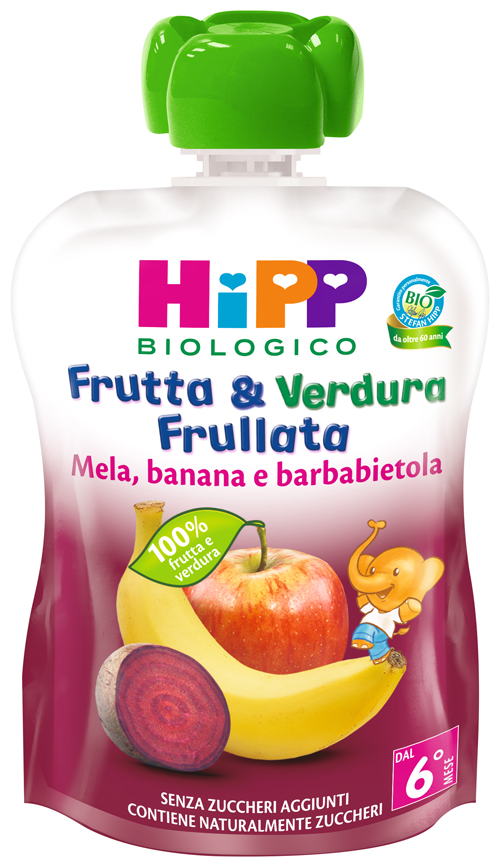 HIPP BIO FRUTTA & VERDURA MELA BANANA BARBABIETOLA 90 G - FarmaLucia