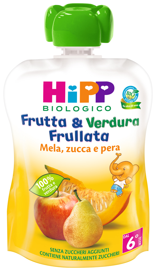 HIPP BIO FRUTTA & VERDURA MELA PERA ZUCCA 90 G - FarmaLucia