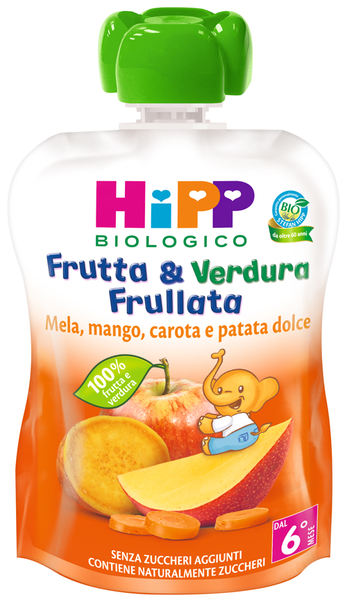 HIPP BIO FRUTTA & VERDURA MELA MANGO CAROTA PATATA DOLCE 90 G - FarmaLucia
