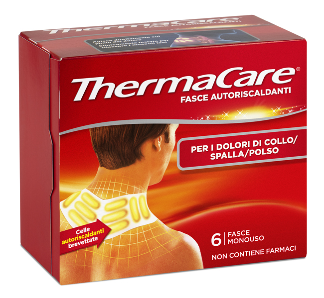 FASCE AUTORISCALDANTI A CALORE TERAPEUTICO THERMACARE COLLO/SPALLA/POLSO 6 PEZZI - FarmaLucia