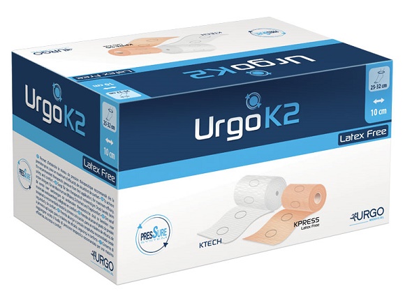 BENDAGGIO URGOK2 LATEX FREE KIT BENDAGGIO T2 CAVIGLIA 25-32 2 PEZZI 10 CM - FarmaLucia