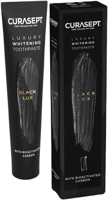 CURASEPT BLACK LUXURY WHITENING DENTIFRICIO 75 ML - FarmaLucia