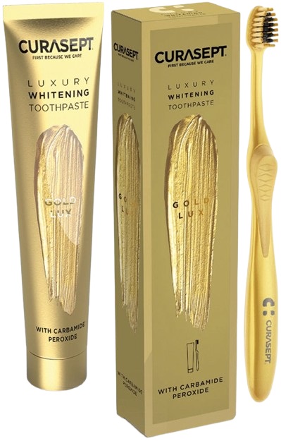 CURASEPT GOLD LUXURY WHITENING DENTIFRICIO 75 ML - FarmaLucia