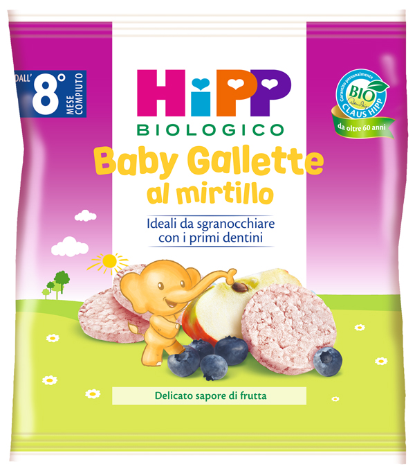 HIPP BABY GALLETTE DI RISO AL MIRTILLO 30 G - FarmaLucia