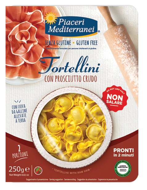 PIACERI MEDITERRANEI TORTELLINI PROSCIUTTO 250 G - FarmaLucia