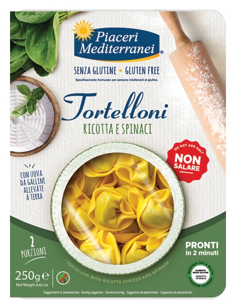 PIACERI MEDITERRANEI TORTELLONI RICOTTA SPINACI 250 G - FarmaLucia