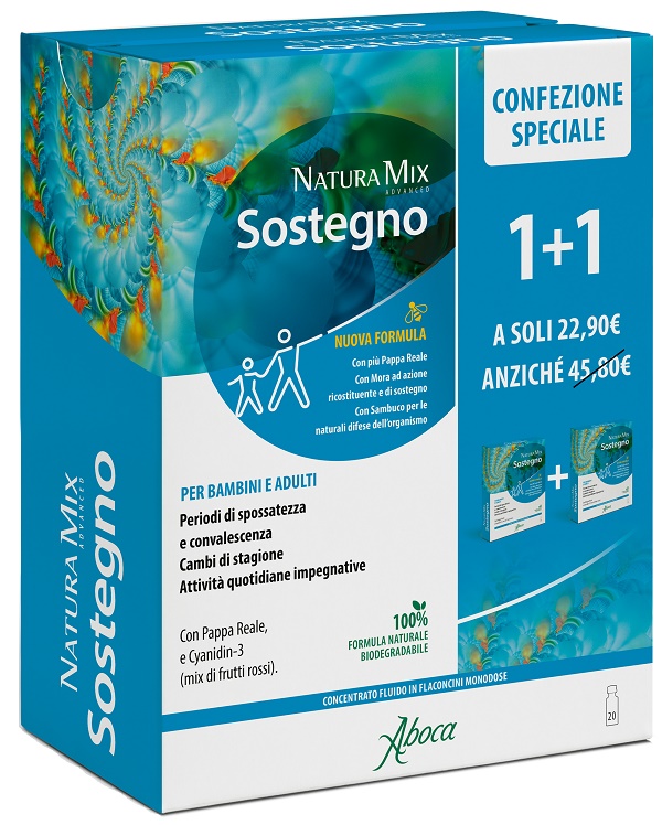 NATURA MIX ADVANCED SOSTEGNO 10 FLACONCINI + 10 FLACONCINI CONFEZIONE SPECIALE - FarmaLucia