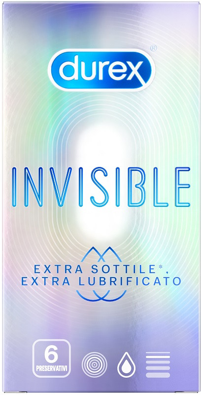 DUREX INVISIBLE EXTRA LUBRIFICATO 6 PEZZI - FarmaLucia