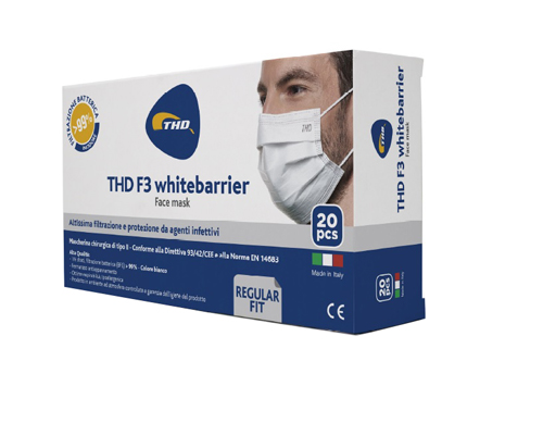 MASCHERINA CHIRURGICA THD MASK F3 BLUEBARRIER MULTI REGULAR 20 PEZZI - FarmaLucia