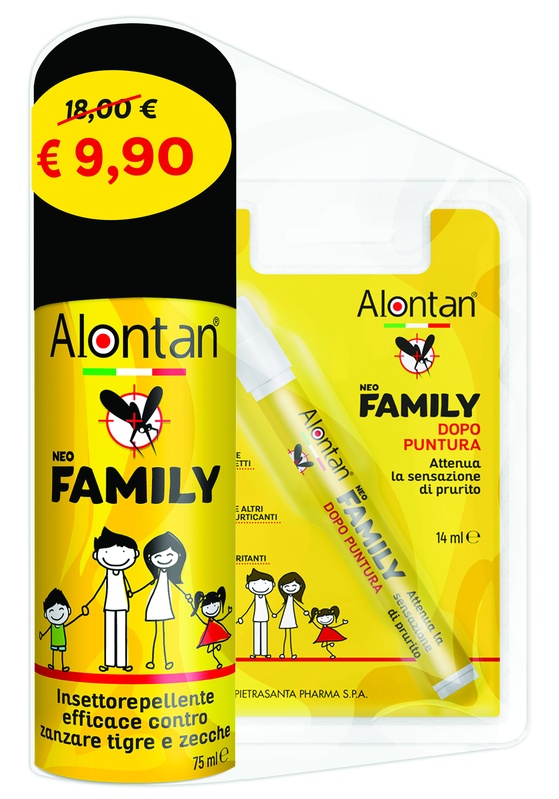 BI PACK NEO FAMILY SPRAY 75 ML + AFTERBITE DOPO PUNTURA 14 ML - FarmaLucia