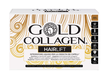 GOLD COLLAGEN HAIRLIFT 10 FLACONCINI DA 50 ML - Spedizione gratuita con due confezioni - FarmaLucia