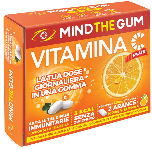 MIND THE GUM VITAMINA C AGRUMI 18 GOMME CONFETTATE - FarmaLucia