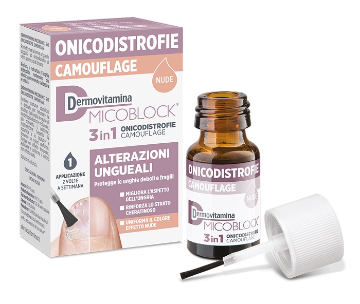 DERMOVITAMINA MICOBLOCK 3 IN 1 ONICODISTROFIE CAMOUFLAGE 8 ML NUDE - FarmaLucia
