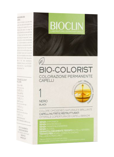 BIOCLIN BIO COLOR FAST&PERFECTION 1,0 NERO CREMA COLORANTE 60 ML + RIVELATORE IN CREMA 60 ML + BIO COLOR SHAMPOO 10 ML + BIO COLOR MASCHERA 10 ML - FarmaLucia