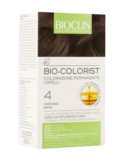 BIOCLIN BIO COLOR FAST&PERFECTION 4,0 CASTANO CREMA COLORANTE 60 ML + RIVELATORE IN CREMA 60 ML + BIO COLOR SHAMPOO 10 ML + BIO COLOR MASCHERA 10 ML - FarmaLucia
