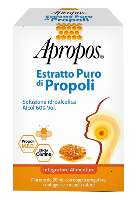 APROPOS ESTRATTO PURO DI PROPOLI SPRAY+CONTAGOCCE 20 ML - FarmaLucia