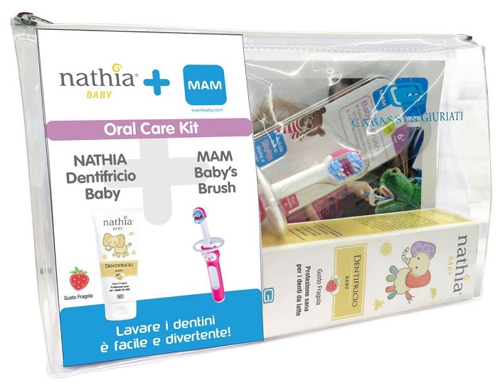 ORAL CARE KIT NEUTRO 1 DENTIFRICIO BABY NATHIA 50 ML + 1 MAM BABY'S BRUSH - FarmaLucia