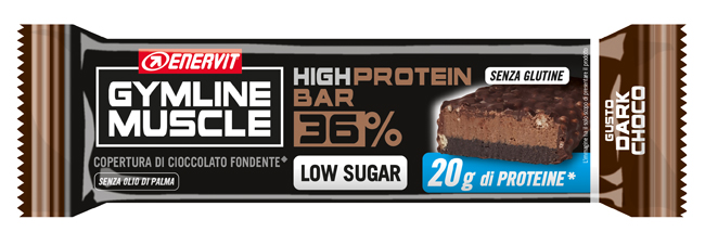 ENERVIT GYMLINE PROTEIN BAR 36% BARRETTA DARK CHOCOLATE 55 G - FarmaLucia