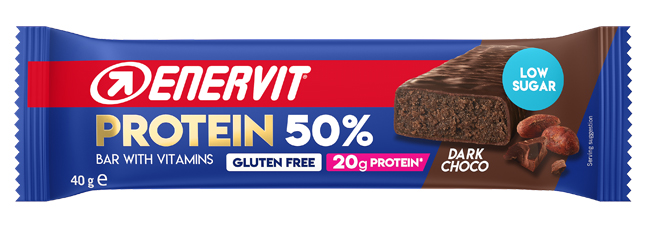 ENERVIT SPORT PROTEIN BAR 50% BARRETTA DARK CHOCOLATE 40 G - FarmaLucia