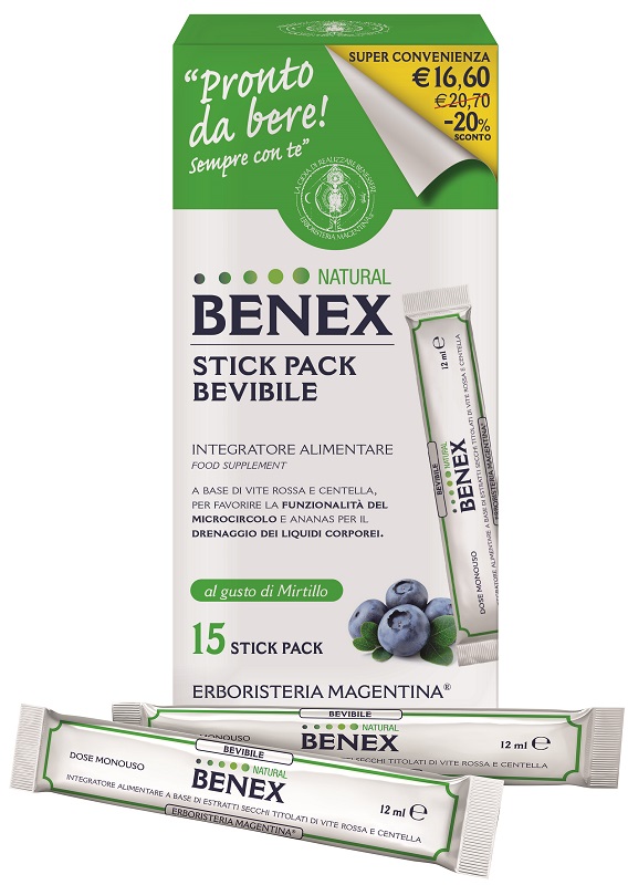BENEX BEVIBILE 15 STICK DA 12 ML TAGLIO PREZZO - FarmaLucia