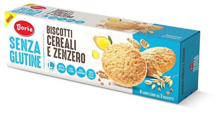 DORIA BISCOTTI CEREALI-ZENZERO 4X37,5 G - FarmaLucia