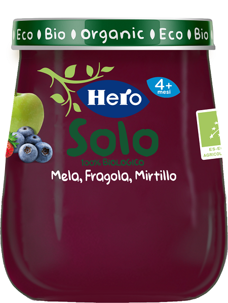 HERO BABY SOLO OMOGENEIZZATO MELA FRAGOLA MIRTILLO 120 G - FarmaLucia