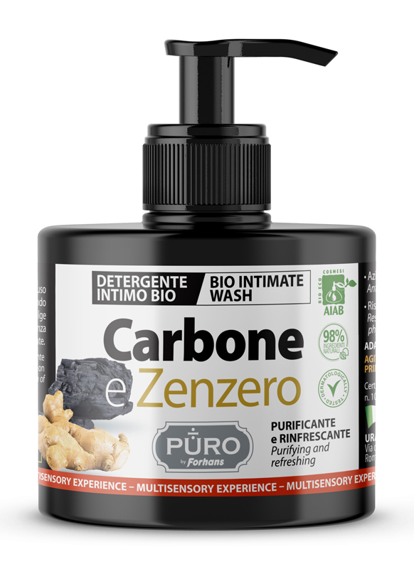 FORHANS PURO DETERGENTE INTIMO CARBONE & ZENZERO 250 ML - FarmaLucia