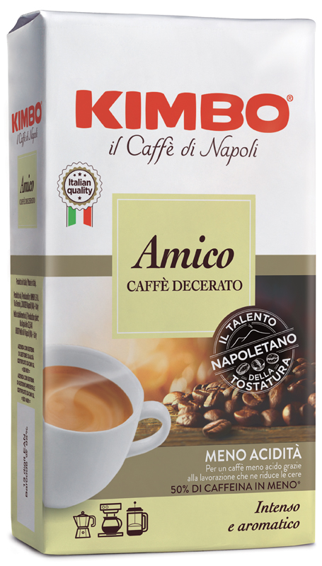 KIMBO AMICO CAFFE' TORREFATTO DECERATO E MACERATO 225 G - FarmaLucia