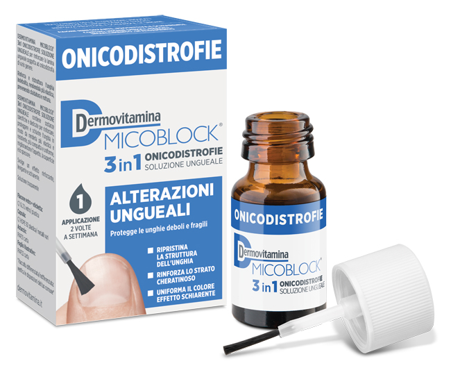 DERMOVITAMINA MICOBLOCK 3 IN 1 ONICODISTROFIE ALTERAZIONI UNGUEALI 7 ML - FarmaLucia