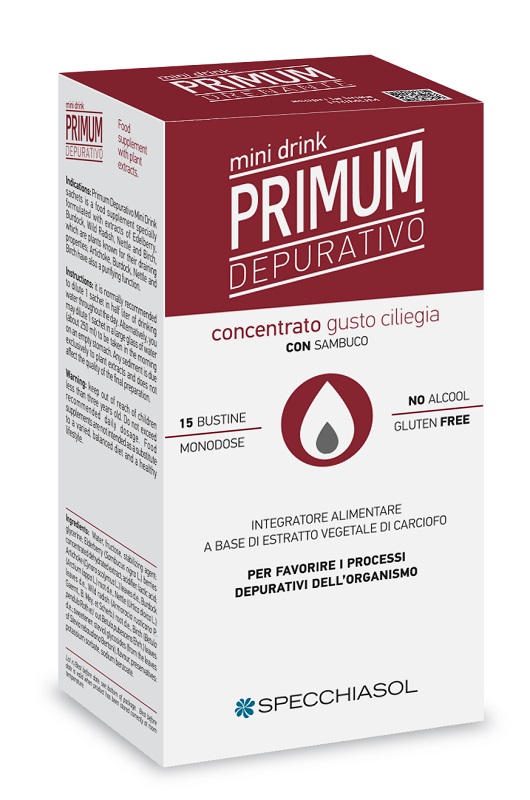PRIMUM DEPURATIVO MINIDRINK CILIEGIA 15 STICK DA 10 ML - FarmaLucia