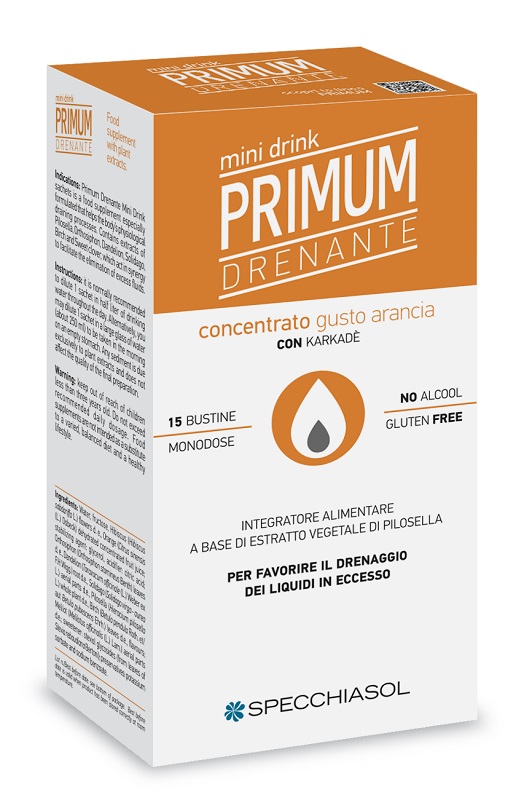 PRIMUM DRENANTE MINIDRINK ARANCIA 15 STICK DA 10 ML - FarmaLucia