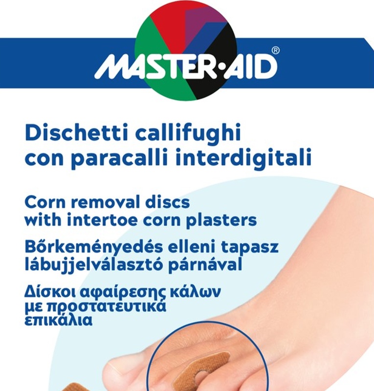 DISCHETTO CALLIFUGO 6 PEZZI + PARACALLO 6 PEZZI INTERDIGITALI MASTER-AID FOOTCARE B5 - FarmaLucia