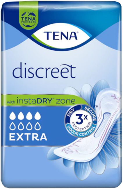 ASSORBENTE INCONTINENZA LEGGERA TENA DISCREET EXTRA 10 PEZZI - FarmaLucia