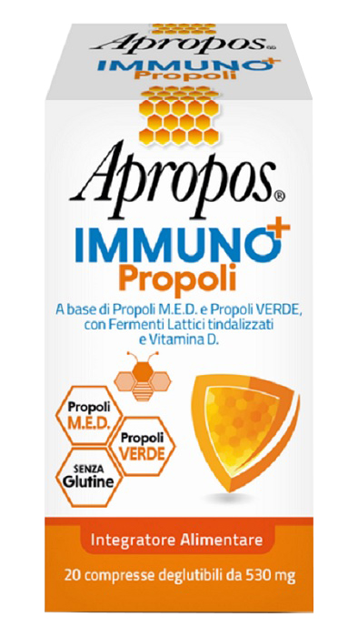 APROPOS IMMUNO+ PROPOLI 20 COMPRESSE DEGLUTIBILI - FarmaLucia