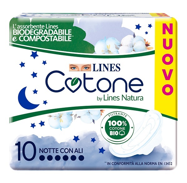 LINES COTONE BIO ULTRA NOTTE 10 PEZZI - FarmaLucia