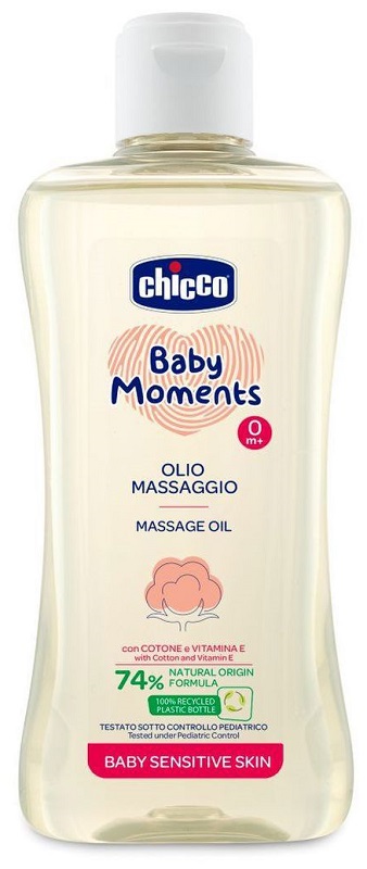 CHICCO BABY MOMENTS OLIO MASSAGGIO SENSITIVE 200 ML - FarmaLucia