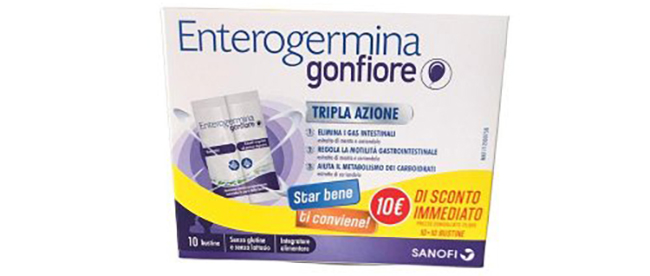 ENTEROGERMINA GONFIORE 10 + 10 BUSTINE - FarmaLucia
