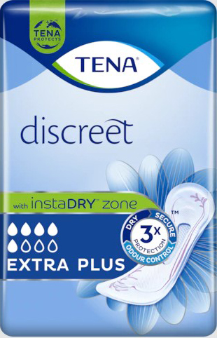 ASSORBENTE INCONTINENZA LEGGERA TENA DISCREET EXTRA PLUS 16 PEZZI - FarmaLucia
