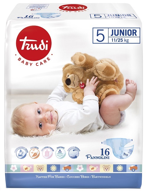 TRUDI BABY CARE PANNOLINO BAMBINI JUNIOR 11/25 KG 16 PEZZI - FarmaLucia