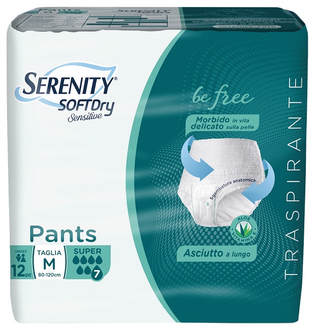 SERENITY PANTS SD SENSITIVE SUPER M 12 PEZZI - FarmaLucia