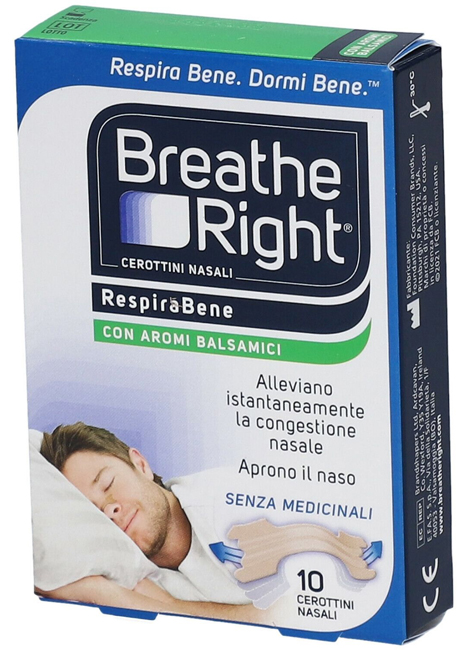 CEROTTI NASALI BREATHE RIGHT BALSAMICI 10 PEZZI - FarmaLucia