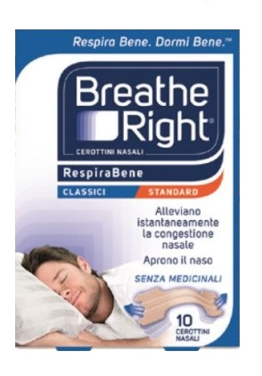 CEROTTI NASALI BREATHE RIGHT CLASSICI 10 PEZZI - FarmaLucia