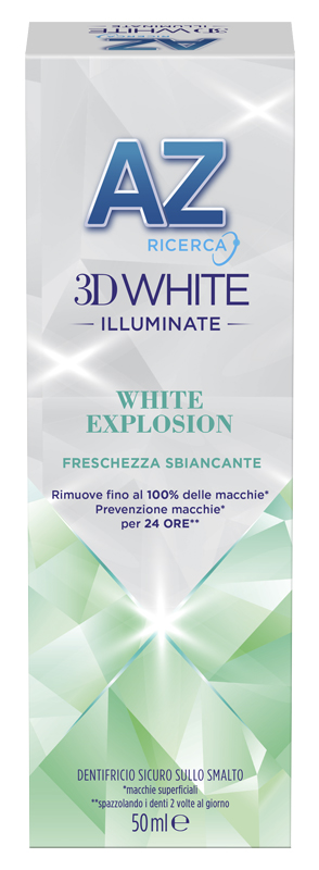 AZ 3D WHITE ILLUMINANTE WHITE EXPLOSION DENTIFRICIO 50 ML - FarmaLucia